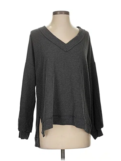 Pre-owned Altar'd State Pullover Sweater In Gray