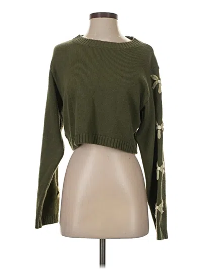 Pre-owned Altar'd State Pullover Sweater In Green