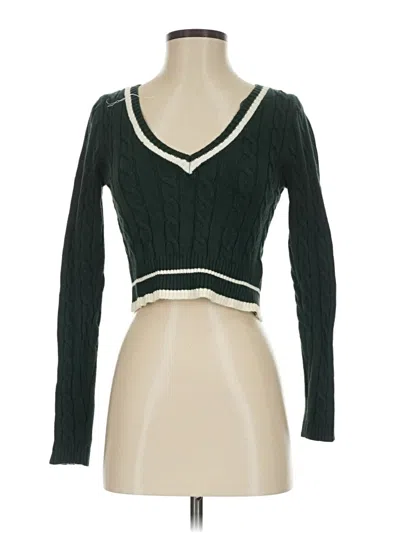 Pre-owned Altar'd State Pullover Sweater In Green