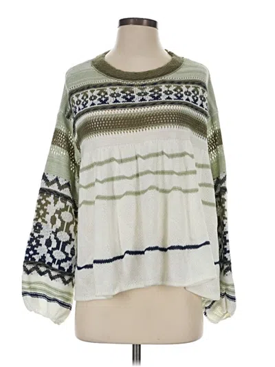 Altar'd State Pullover Sweater In Green