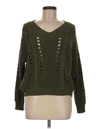 Pre-owned Altar'd State Pullover Sweater In Green