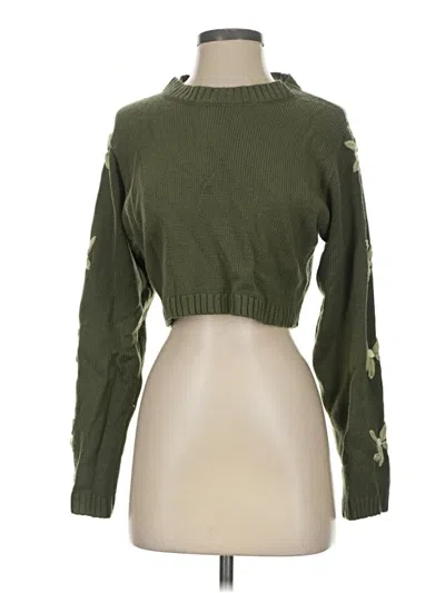 Pre-owned Altar'd State Pullover Sweater In Green