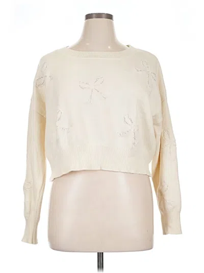Pre-owned Altar'd State Pullover Sweater In Ivory