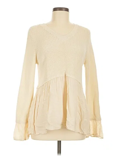 Pre-owned Altar'd State Pullover Sweater In Ivory