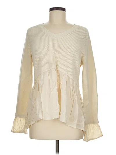 Pre-owned Altar'd State Pullover Sweater In Ivory