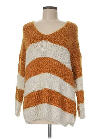 Pre-owned Altar'd State Pullover Sweater In Orange