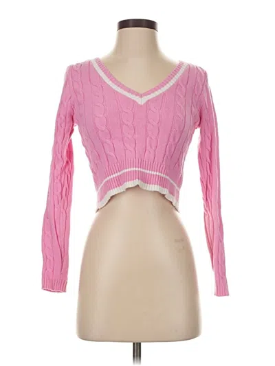 Pre-owned Altar'd State Pullover Sweater In Pink