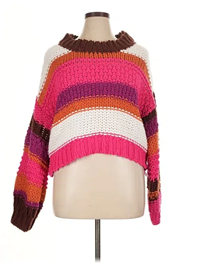 Pre-owned Altar'd State Pullover Sweater In Pink