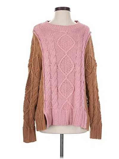 Pre-owned Altar'd State Pullover Sweater In Pink