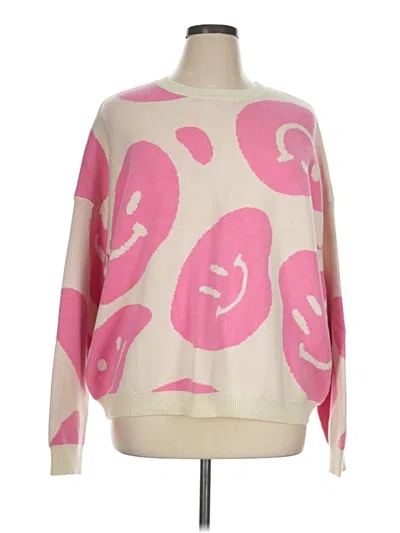 Pre-owned Altar'd State Pullover Sweater In Pink