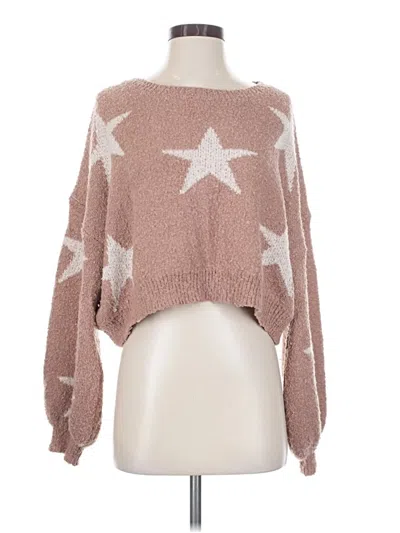 Pre-owned Altar'd State Pullover Sweater In Pink