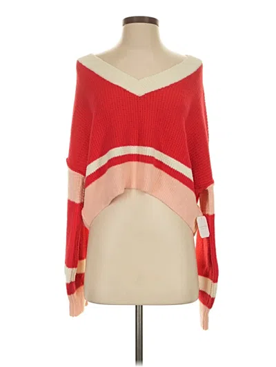 Pre-owned Altar'd State Pullover Sweater In Red