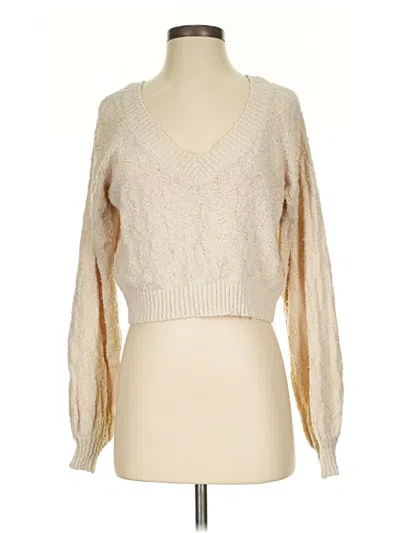 Pre-owned Altar'd State Pullover Sweater In Tan
