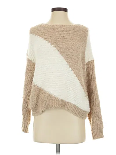 Pre-owned Altar'd State Pullover Sweater In Tan