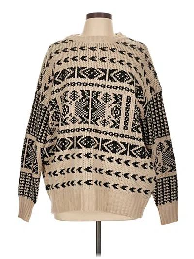 Pre-owned Altar'd State Pullover Sweater In Tan