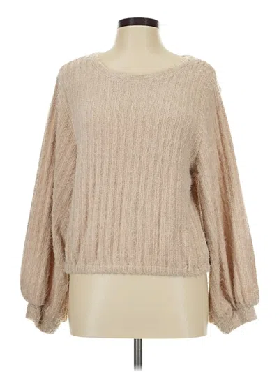 Pre-owned Altar'd State Pullover Sweater In Tan