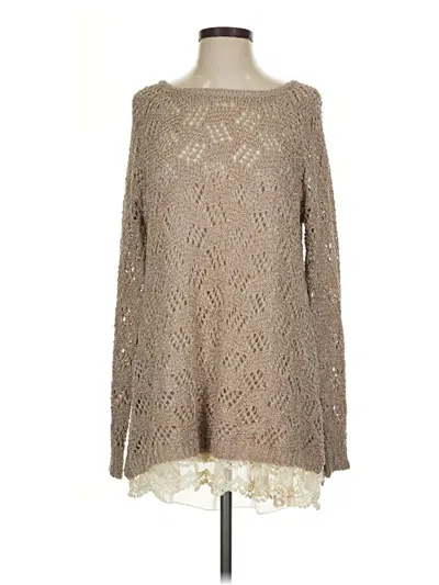 Pre-owned Altar'd State Pullover Sweater In Tan
