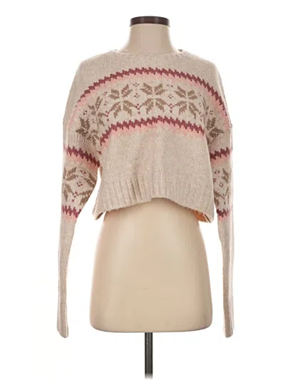 Pre-owned Altar'd State Pullover Sweater In Tan