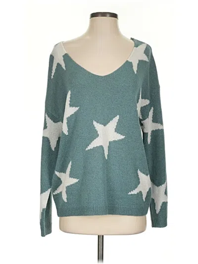 Pre-owned Altar'd State Pullover Sweater In Teal
