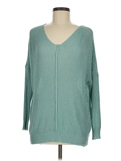 Pre-owned Altar'd State Pullover Sweater In Teal