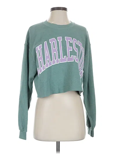 Pre-owned Altar'd State Pullover Sweater In Teal