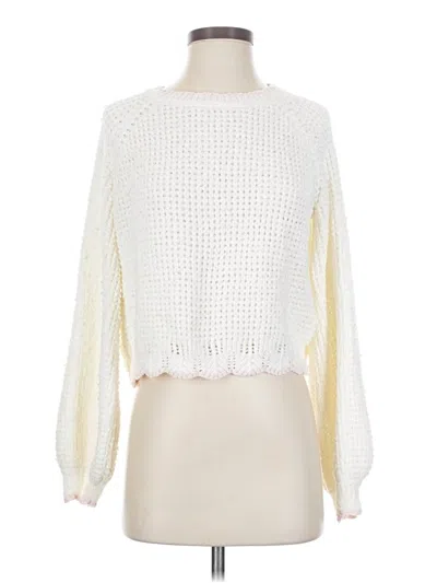 Pre-owned Altar'd State Pullover Sweater In White