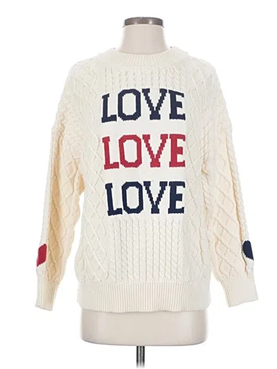 Pre-owned Altar'd State Pullover Sweater In White