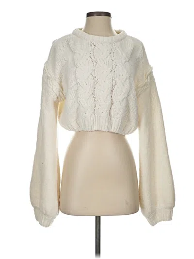 Pre-owned Altar'd State Pullover Sweater In White