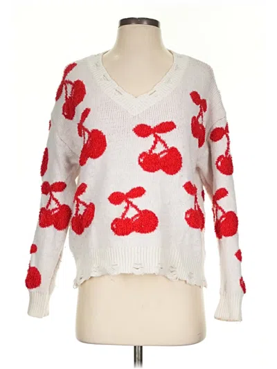 Pre-owned Altar'd State Pullover Sweater In White
