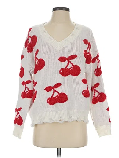 Pre-owned Altar'd State Pullover Sweater In White