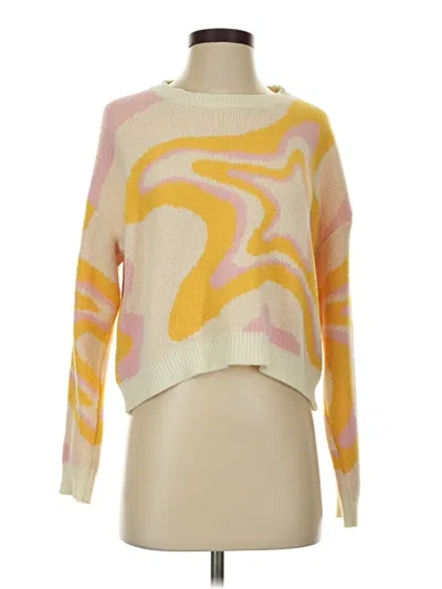 Pre-owned Altar'd State Pullover Sweater In Yellow