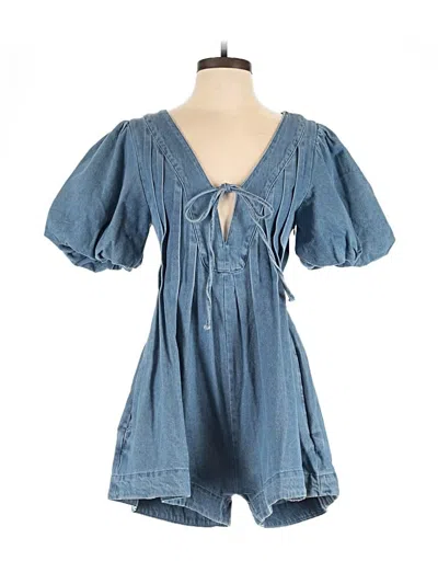 Pre-owned Altar'd State Romper In Blue