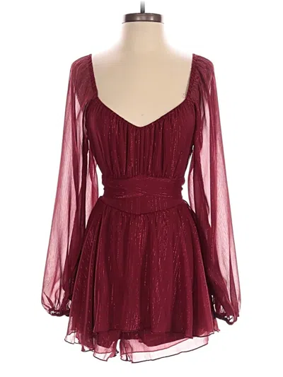 Pre-owned Altar'd State Romper In Burgundy