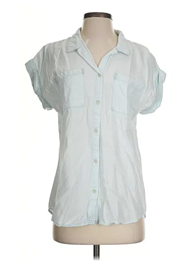 Pre-owned Altar'd State Short Sleeve Blouse In Blue