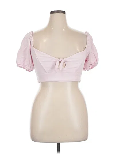 Pre-owned Altar'd State Short Sleeve Blouse In Pink