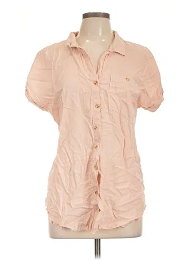 Pre-owned Altar'd State Short Sleeve Blouse In Pink