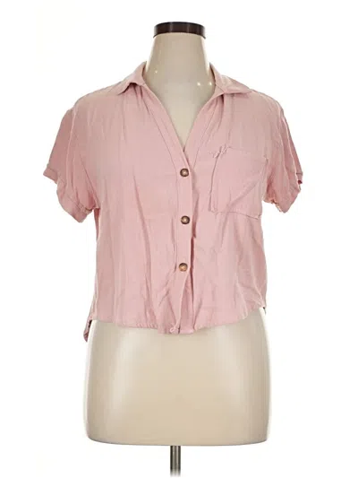 Pre-owned Altar'd State Short Sleeve Blouse In Pink