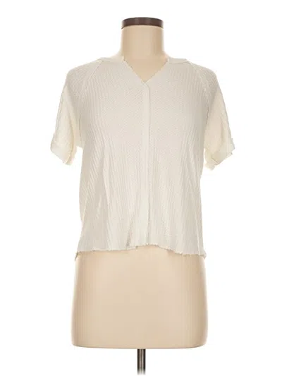 Pre-owned Altar'd State Short Sleeve Blouse In White