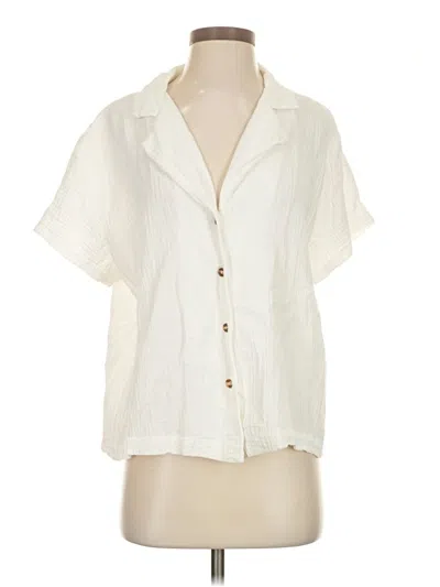 Pre-owned Altar'd State Short Sleeve Blouse In White