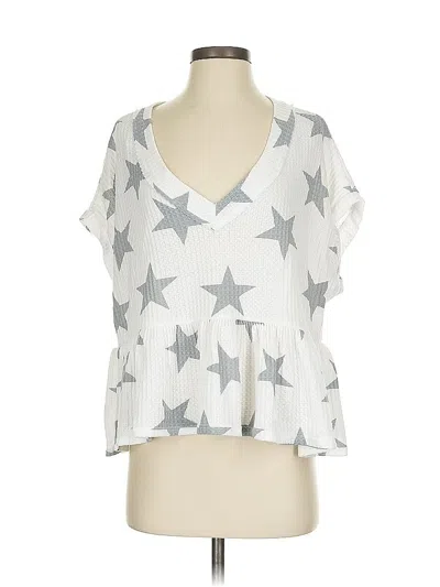 Pre-owned Altar'd State Short Sleeve T-shirt In Silver