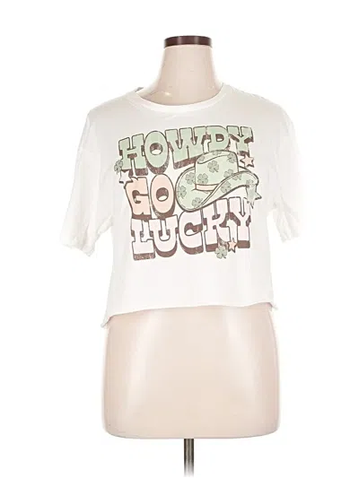 Pre-owned Altar'd State Short Sleeve T-shirt In White