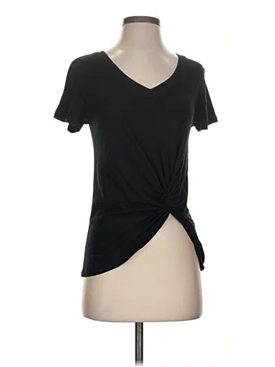 Pre-owned Altar'd State Short Sleeve Top Black Sweetheart Neckline Tops