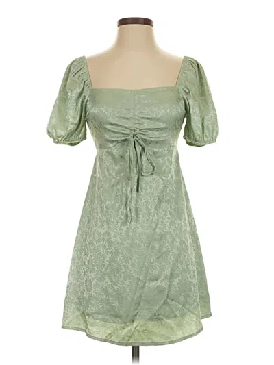 Pre-owned Altar'd State Short Sleeve Top Green Square Neckline Tops