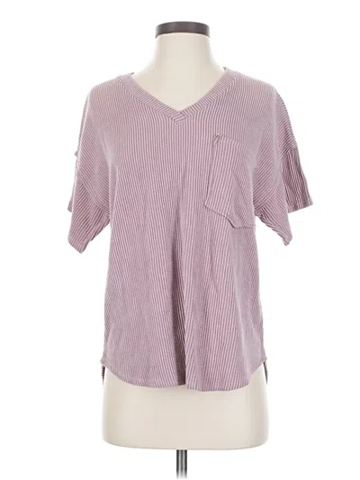 Pre-owned Altar'd State Short Sleeve Top Purple V Neck Tops
