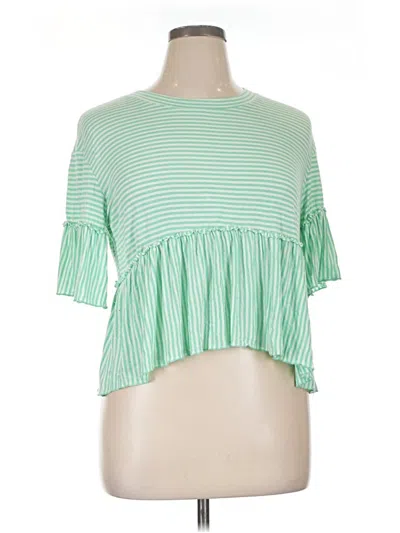 Pre-owned Altar'd State Short Sleeve T-shirt In Green