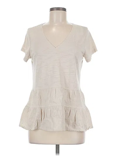 Pre-owned Altar'd State Short Sleeve T-shirt In Ivory