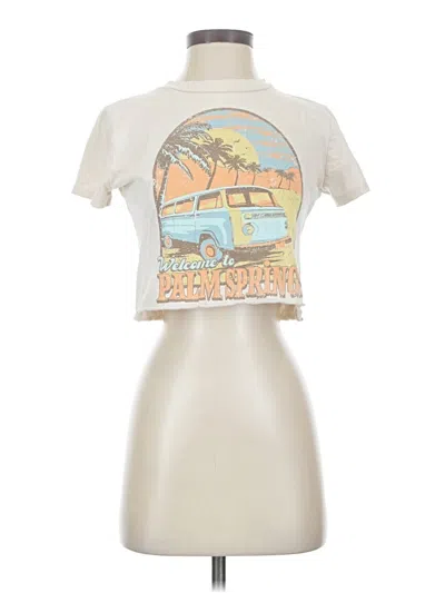 Pre-owned Altar'd State Short Sleeve T-shirt In Ivory
