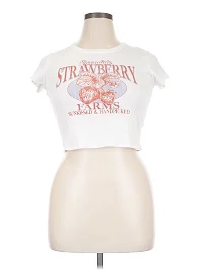 Pre-owned Altar'd State Short Sleeve T-shirt In Ivory