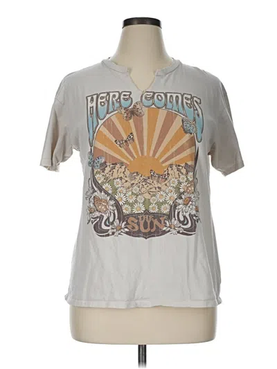 Pre-owned Altar'd State Short Sleeve T-shirt In Silver