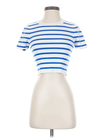 Pre-owned Altar'd State Short Sleeve Turtleneck In Blue